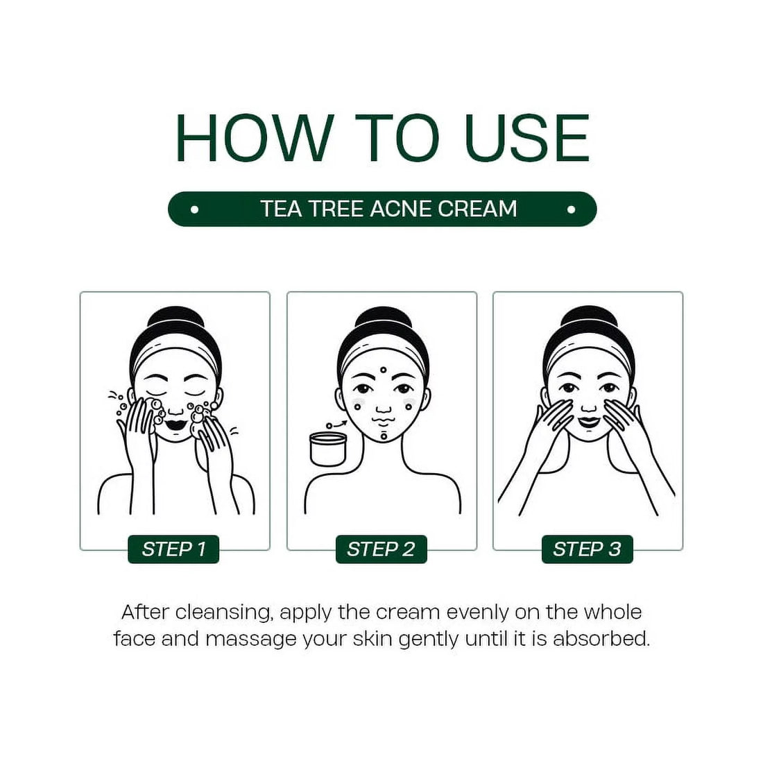 Tea Tree Oil Face Cream Acne Cream - for Oily, Acne Prone Skin, Extra Soothing & Nourishing 