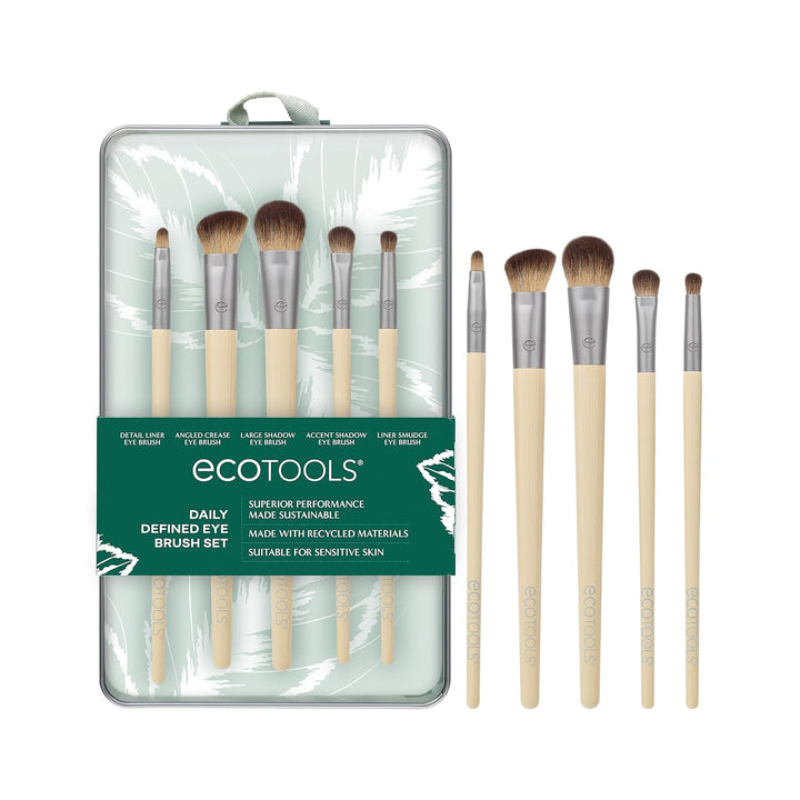 Daily Defined Eye Brush Kit, Makeup Brushes for Liquid, Powder, & Cream Eyeshadow.