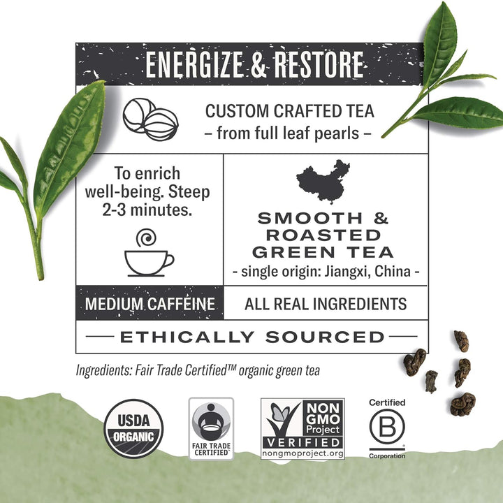Organic Gunpowder Green Tea, 16 Ounce Pouch