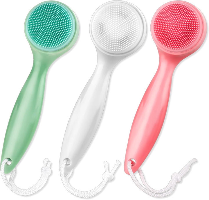 3 Pack Silicone Manual Facial Cleansing Brush Makeup Skincare Removal Applicator Skin.