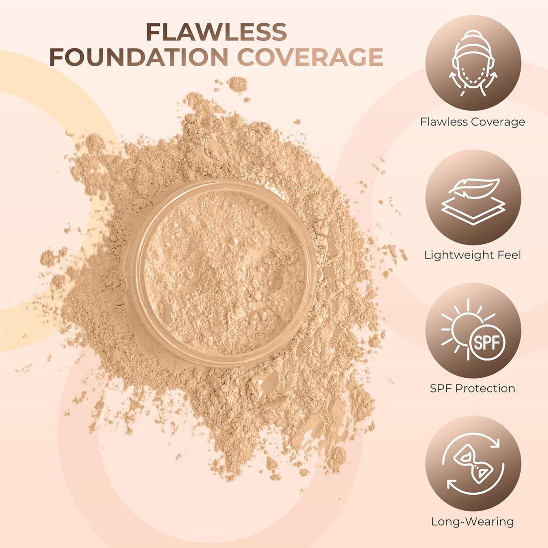 16Pc STARTER KIT with 10 BRUSHES SET (WARM) Mineral Makeup Bare Face Loose Powder Includes Matte Foundation.