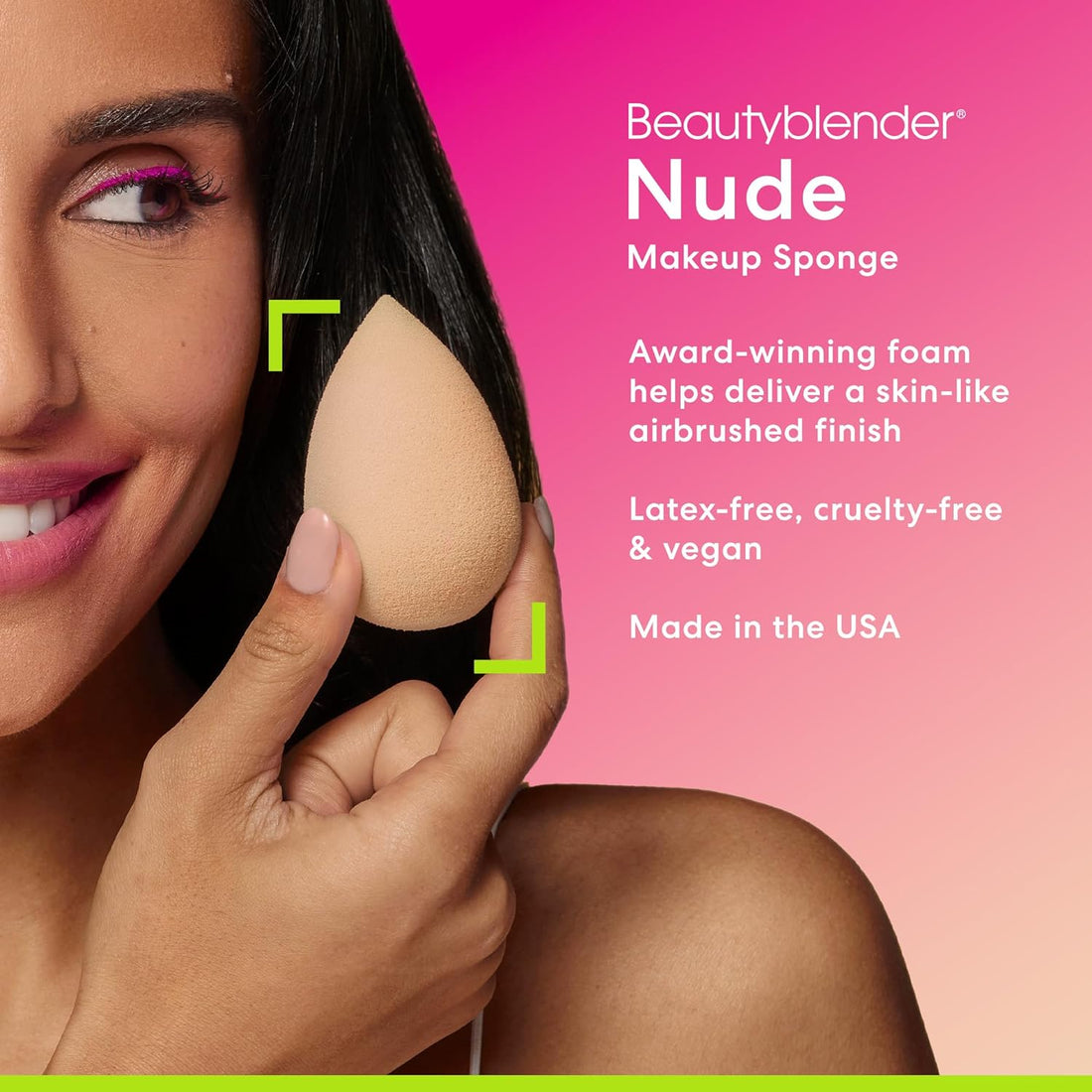 ® | Nude Beige Beauty Blender Makeup Sponge, Super-Soft Foam Easily Blends Foundations.