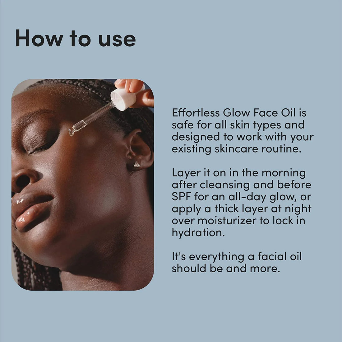 Effortless Glow Face Oil, Lightweight, Hydrating Drops, 1 Fl Oz
