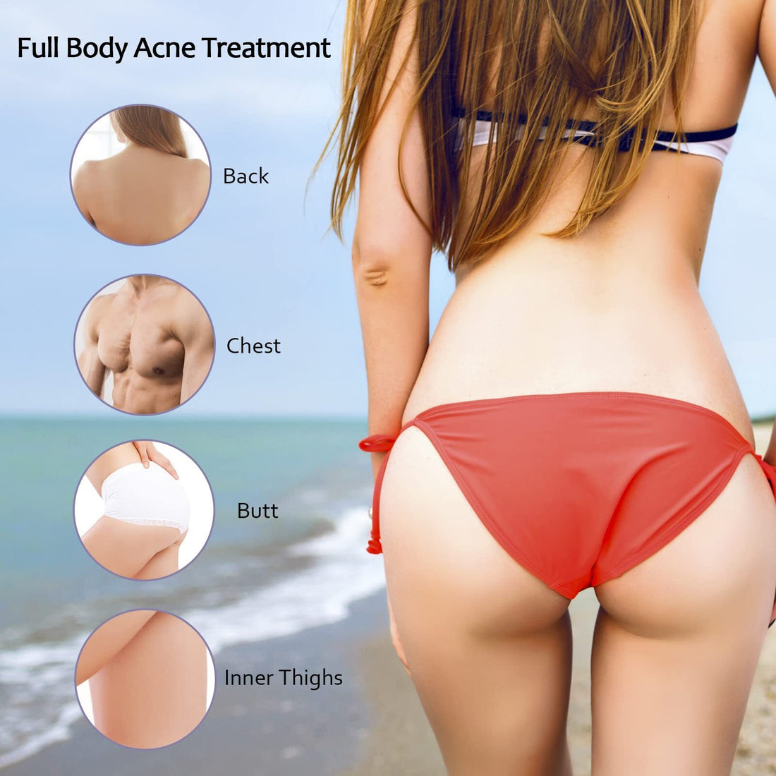 Back Acne Treatment, Butt Acne Clearing Treatment, Body Acne Treatment with A...