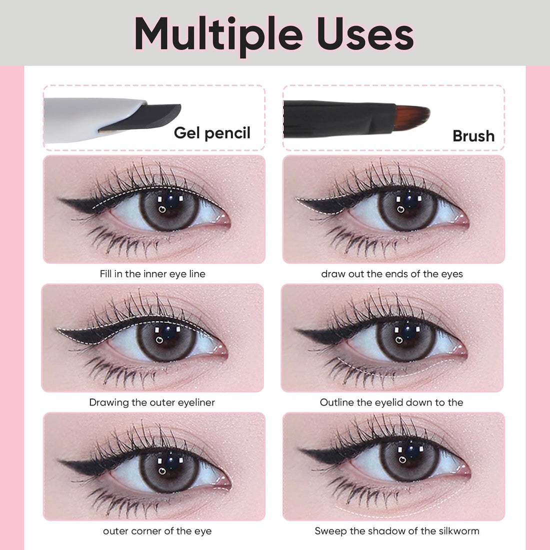 Waterproof Gel Eyeliner Pencil - Highly Pigmented, Smudge-Proof.