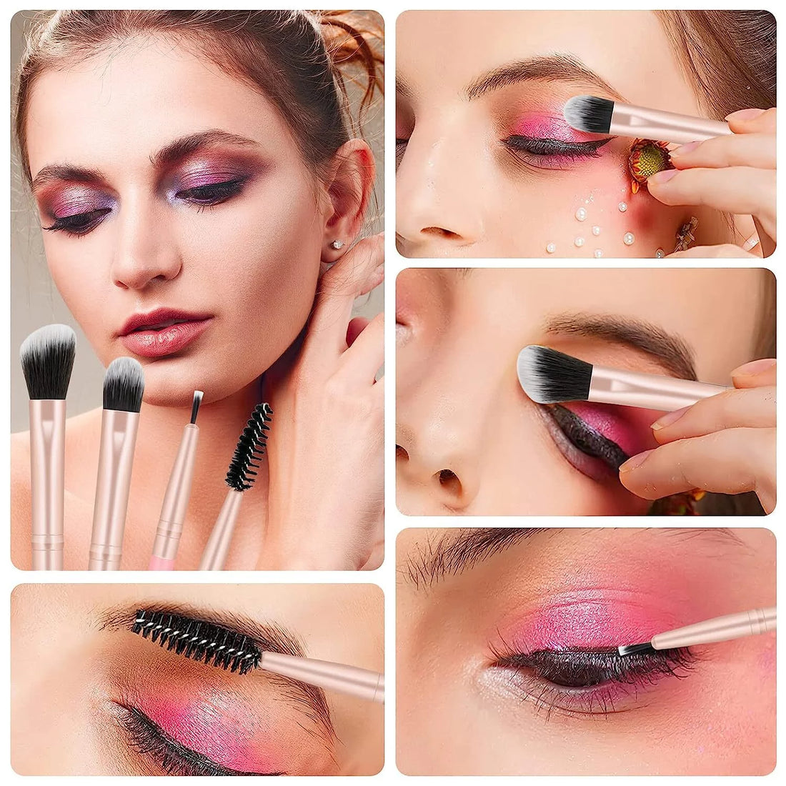 Makeup Brushes 14Pcs Professional Makeup Brush Set, Premium Synthetic Foundation Brushes Blending.