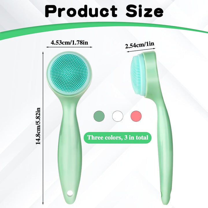 3 Pack Silicone Manual Facial Cleansing Brush Makeup Skincare Removal Applicator Skin.