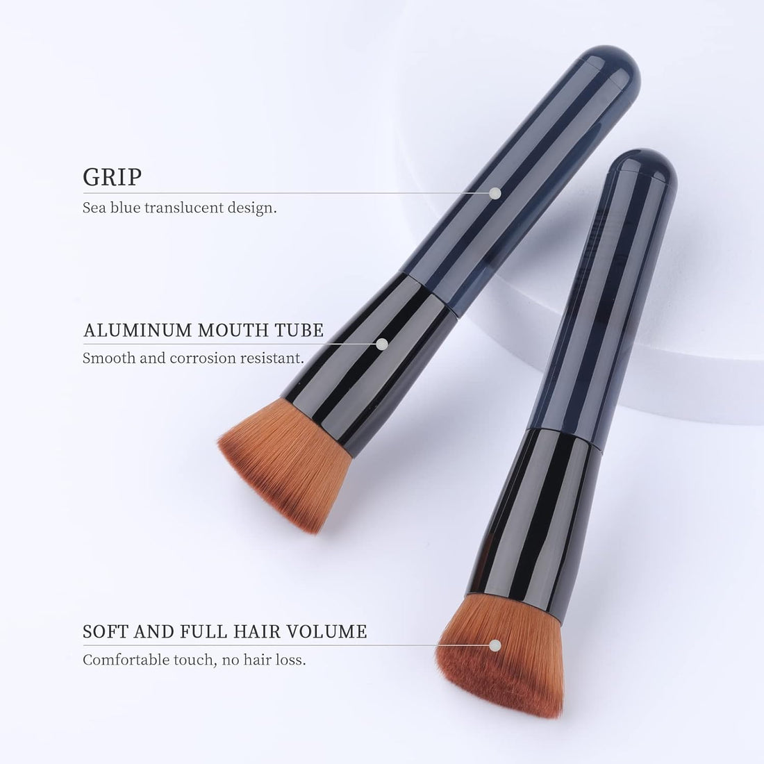 Foundation Brush, Flat Top Kabuki Foundation Brush for Liquid Makeup, Cream, Powder.