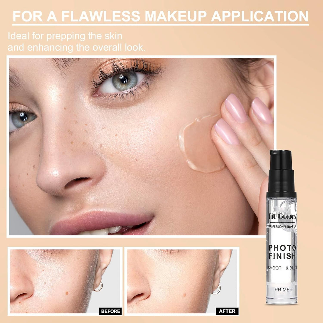 Foundation Kit Full Coverage Foundation Primer Powder Makeup Set Kabuki Makeup Brushes Foundation.