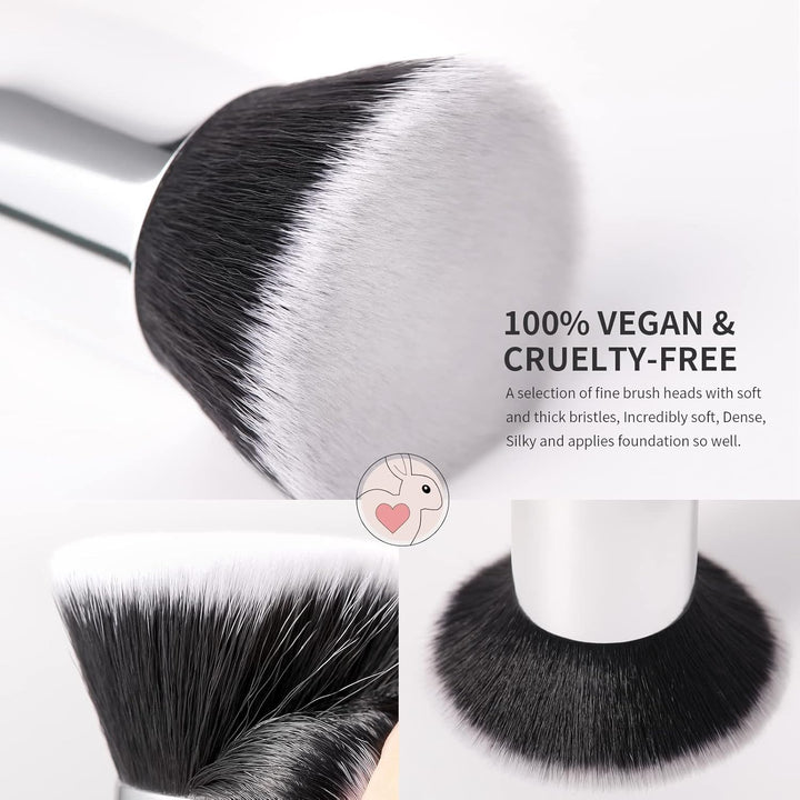 Foundation Brush for Liquid Makeup, Flat Top Kabuki Synthetic Professional Makeup Brushes Liquid.