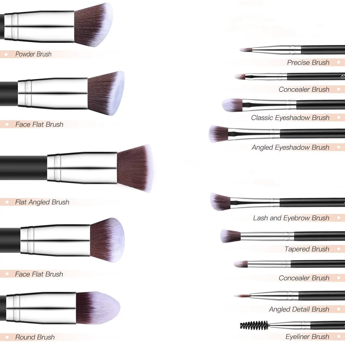 Makeup Brushes 14Pcs Professional Makeup Brush Set, Premium Synthetic Foundation Brushes Blending.