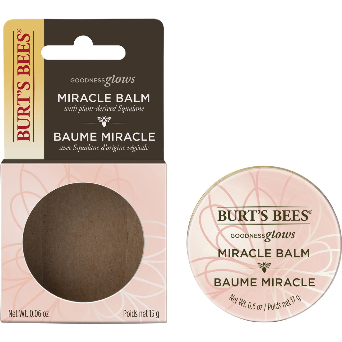 100% Natural Origin Goodness Glows Miracle Balm, Softens Dry Skin 0.6 Ounce Tin