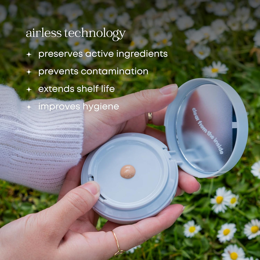 Natural Glow Foundation - Light to Medium Coverage Cushion Foundation with Hyaluronic Acid.