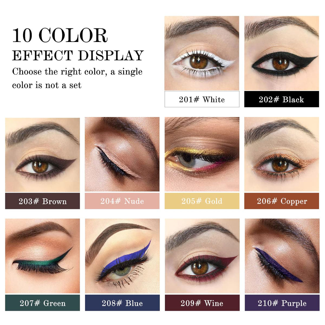 2-In-1 Gel Eyeliner Set, Tattoo Eyeliner Waterproof Smudge Proof Gel Cream Eye.