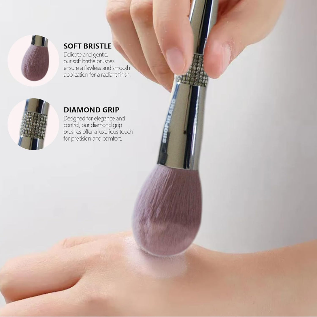 Makeup Brush Set Professional 11 Pieces with Case & Cleaning Mat Soft Vegan .