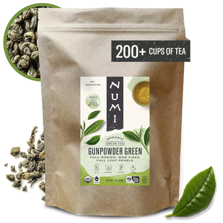 Organic Gunpowder Green Tea, 16 Ounce Pouch