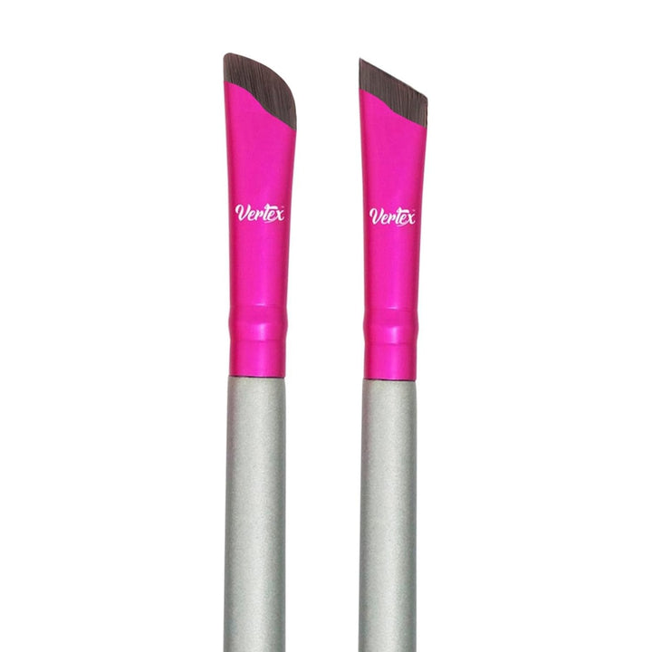 Eyeliner Brush Fine Angled Set - for Liquid Gel Liner Applicator Bent Stencils.