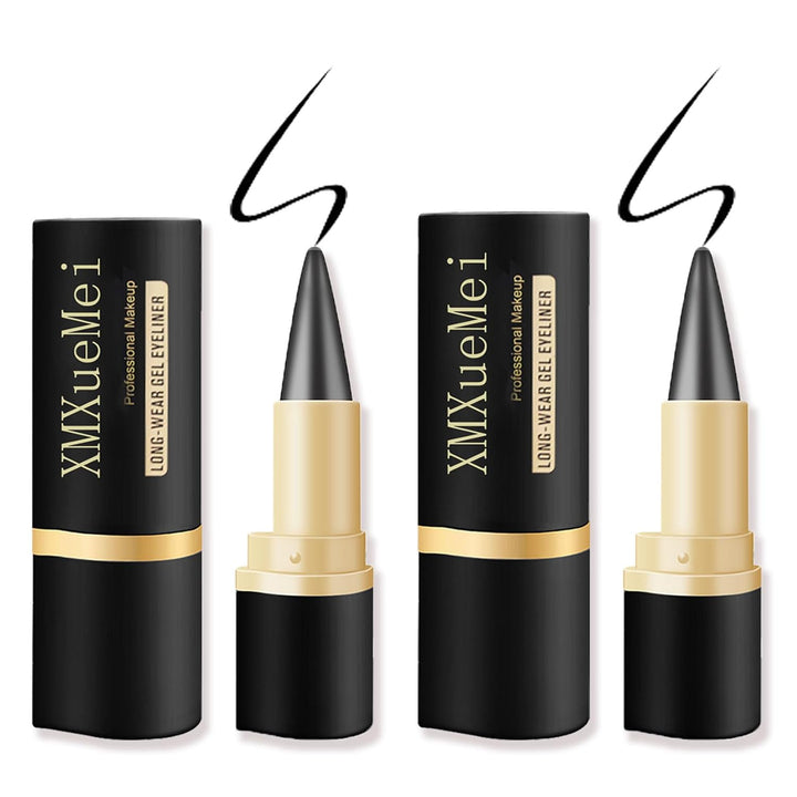2PCS Gel Eyeliner Pencil, Natural Black Eyeliner Cream for Waterline.