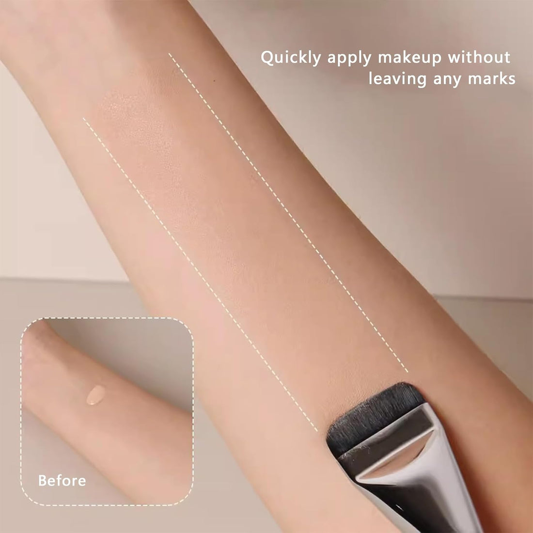 2PCS Flat Foundation Brush,Super Thin Blade Foundation Makeup Brush,Precision Flat Foundation Brush.