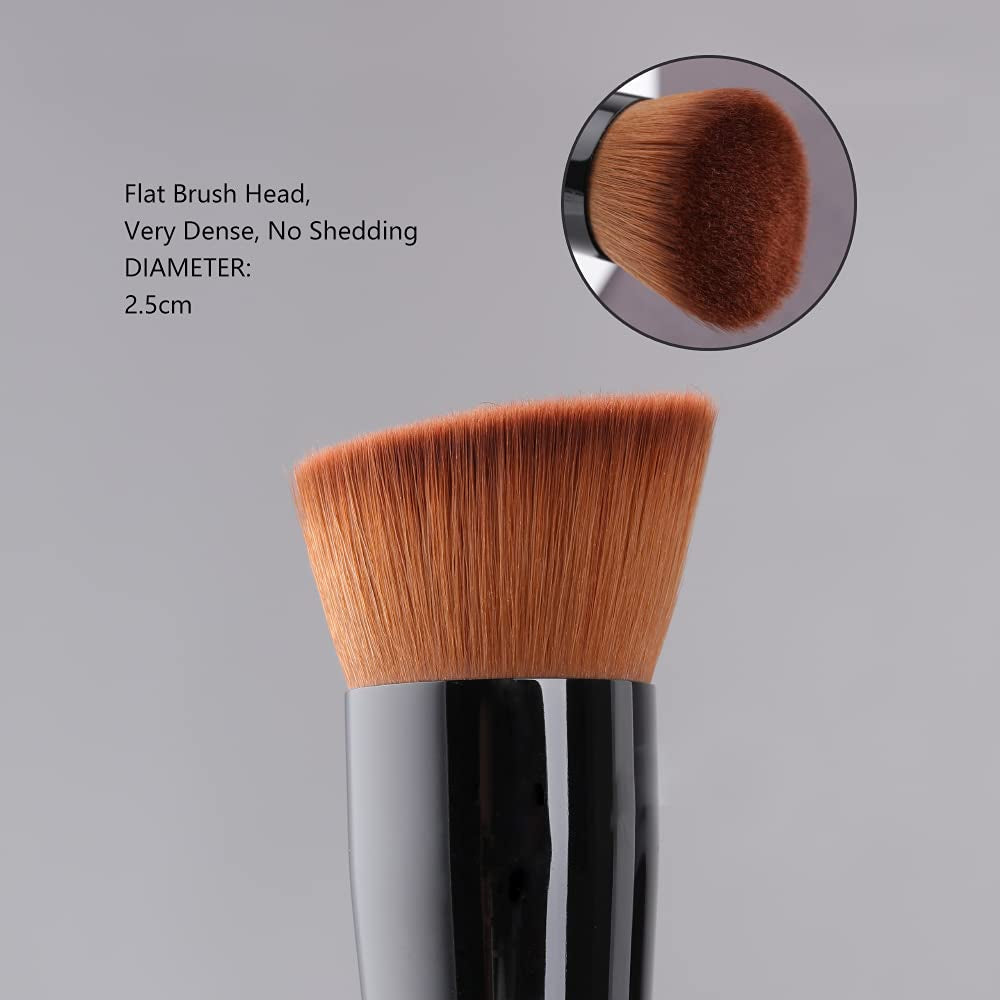 Foundation Brush, Flat Top Kabuki Foundation Brush for Liquid Makeup, Cream, Powder.