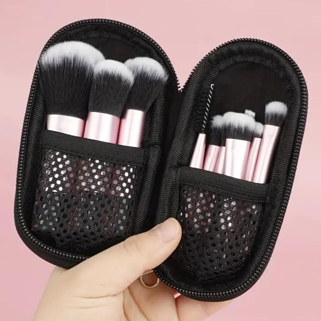 16Pc STARTER KIT with 10 BRUSHES SET (WARM) Mineral Makeup Bare Face Loose Powder Includes Matte Foundation.
