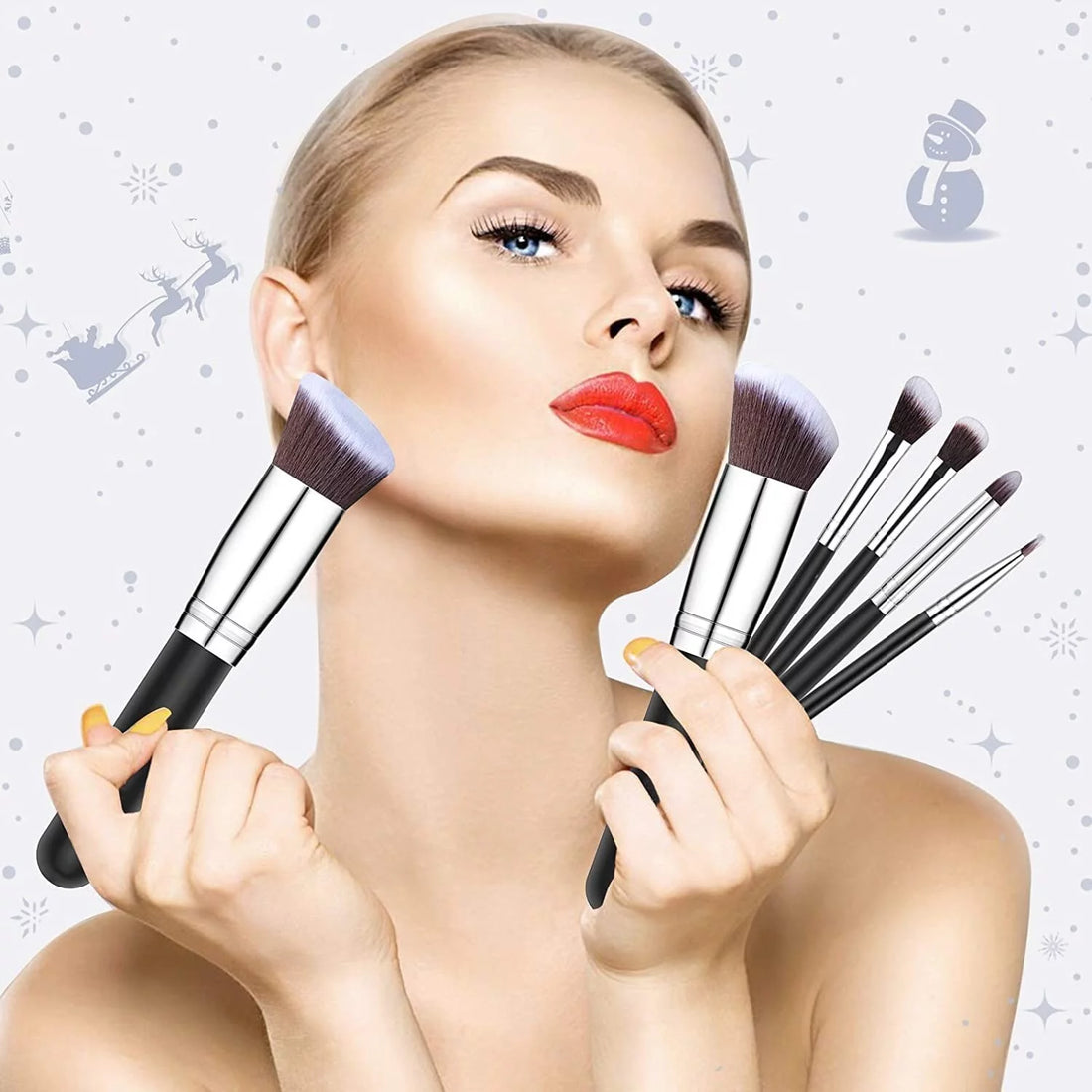 Makeup Brushes 14Pcs Professional Makeup Brush Set, Premium Synthetic Foundation Brushes Blending.