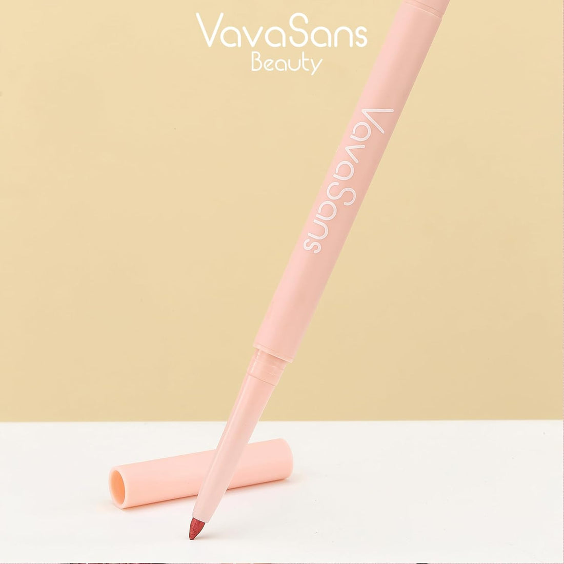 Gel Eyeliner Mechanical Pencil White and Pink Dual Ended Two Color.