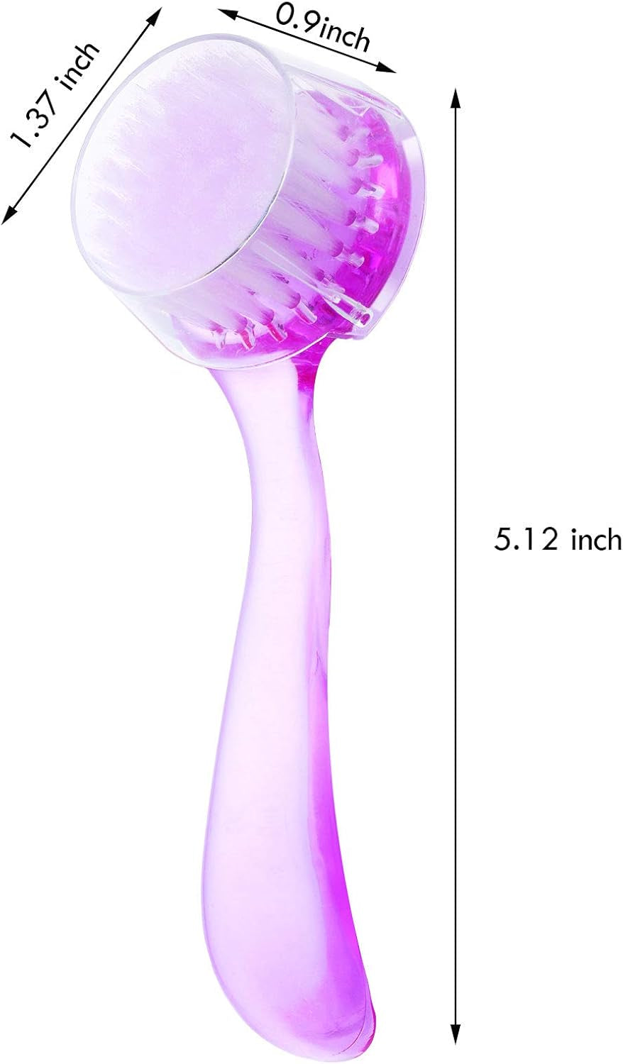 3 Pieces Facial Cleansing Brush Acrylic Handle Face Scrubbers Soft Bristle Exfoliator Cleaner Brush Scrub Exfoliating Facial Scrubber for Face Care Makeup Skincare Removal(Pink, Purple, Blue)