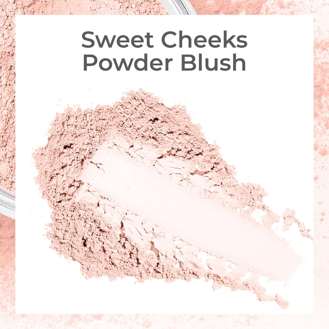 6PC Makeup Kit with Brush (Pink Bisque), All-Natural Loose Powder.