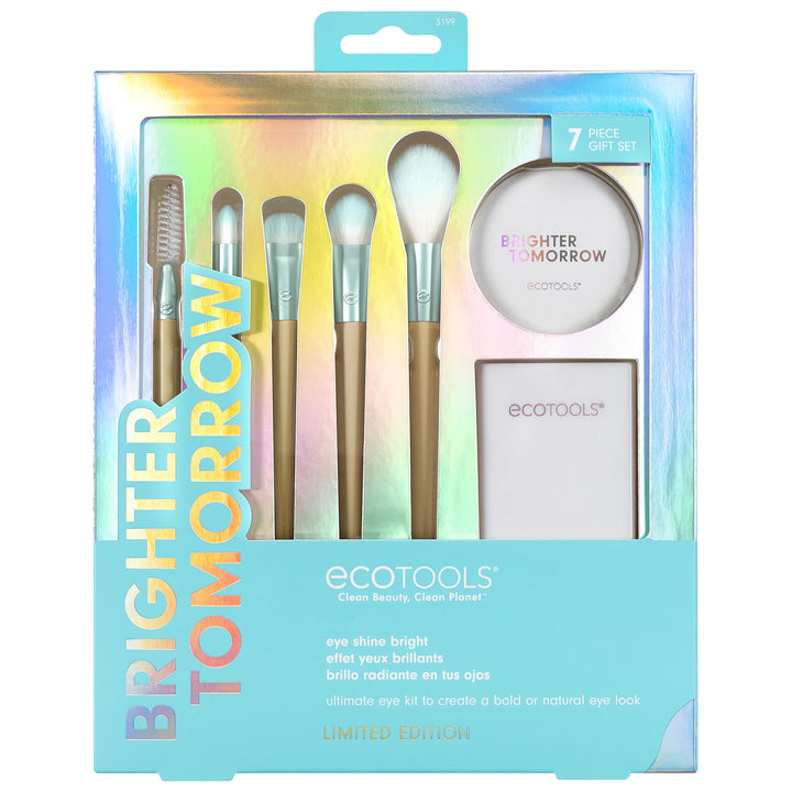 Limited Edition Eye Shine Bright Makeup Brush Kit, 7 Piece Gift Set