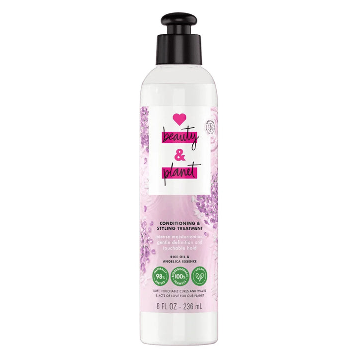 Rice Oil & Angelica Essence Curls and Waves Conditioning and Styling Treatment - 8 Fl Oz