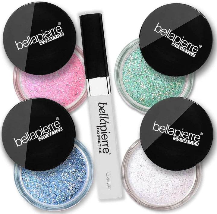 Cosmetic Glitter Kit with Color Stay Adhesive | Paraben Free.
