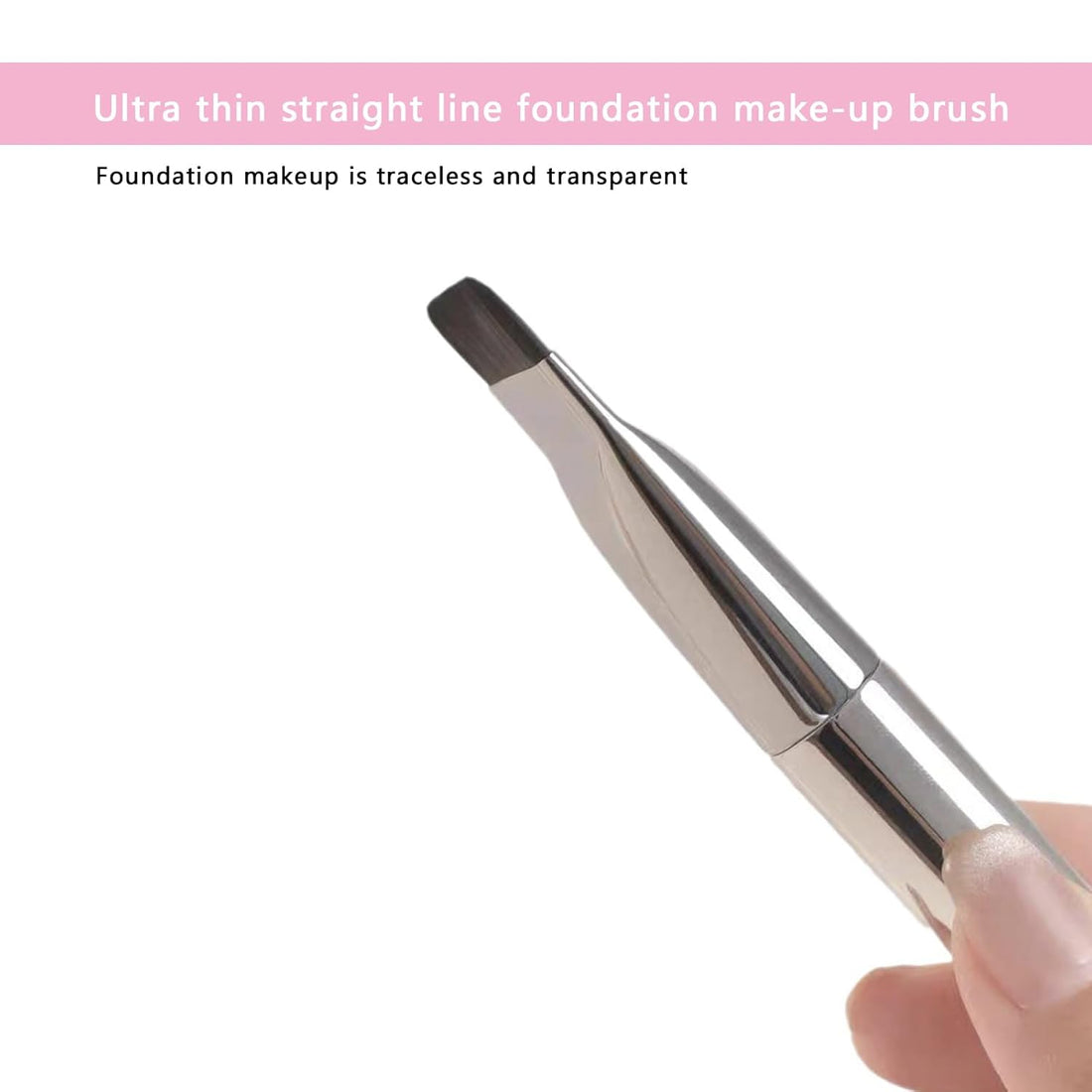2PCS Flat Foundation Brush,Super Thin Blade Foundation Makeup Brush,Precision Flat Foundation Brush.