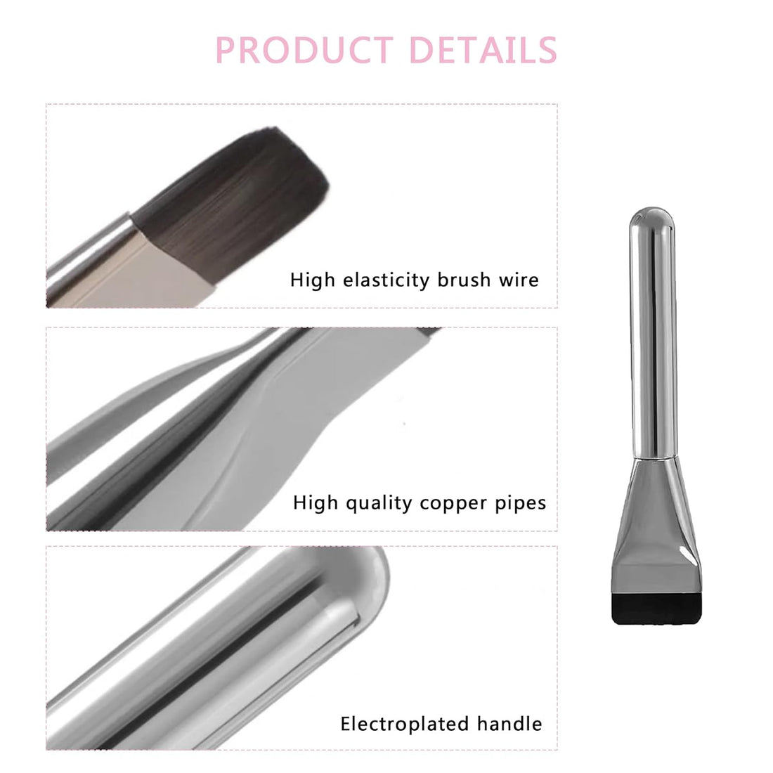 2PCS Flat Foundation Brush,Super Thin Blade Foundation Makeup Brush,Precision Flat Foundation Brush.