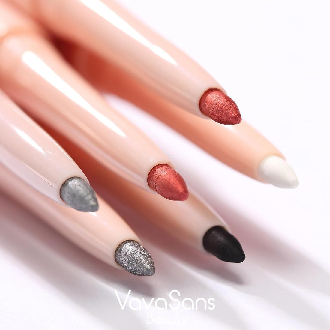 Gel Eyeliner Mechanical Pencil White and Pink Dual Ended Two Color.
