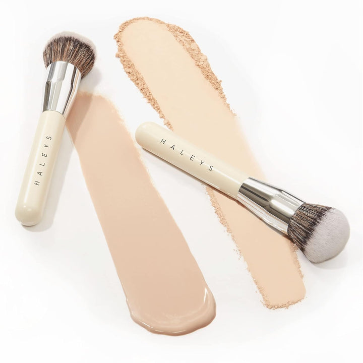 3Pc Makeup Tools Set: Kabuki Brush, Powder Brush, Re-Mix Sponge, Soft, Streak-Free.