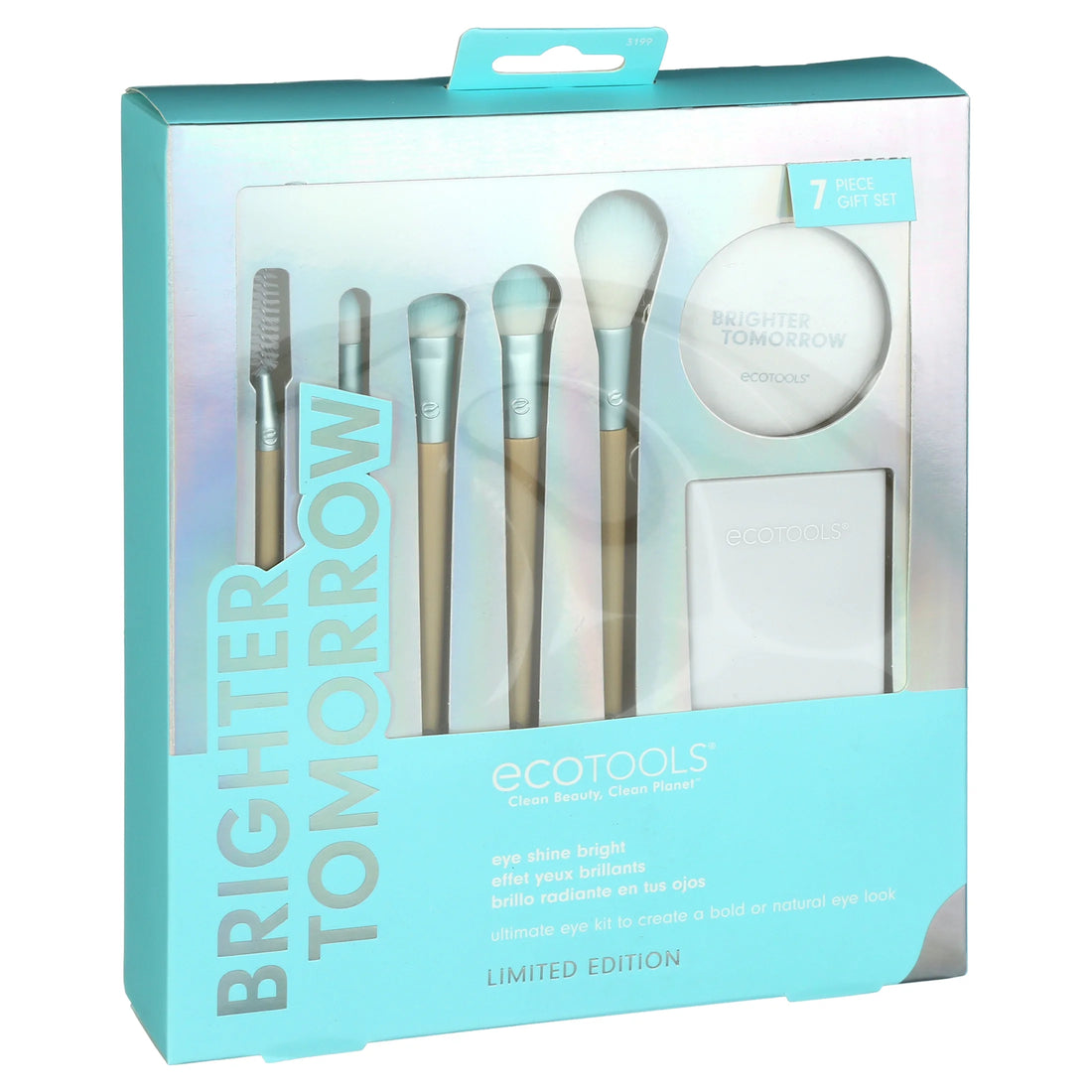 Limited Edition Eye Shine Bright Makeup Brush Kit, 7 Piece Gift Set
