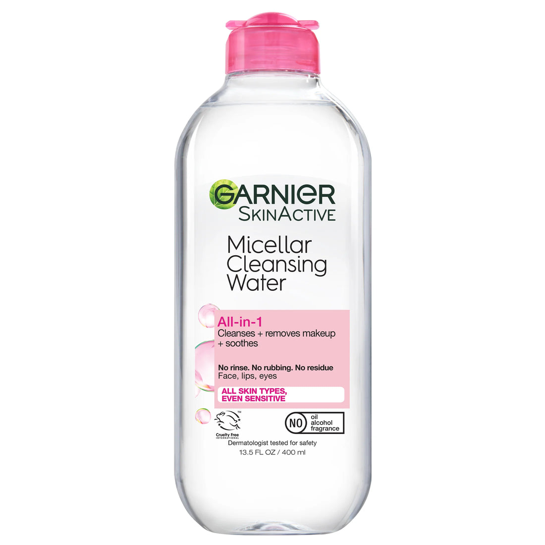 Micellar Cleansing Water 400ML Pink Feature Only 13.5 Fl Oz